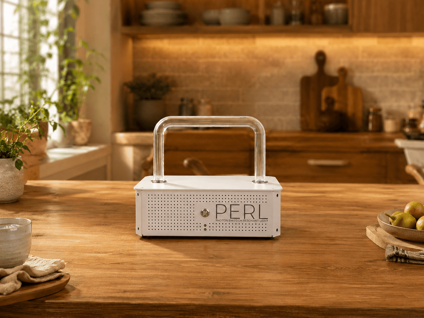 PERL frequency device in a home wellness setting